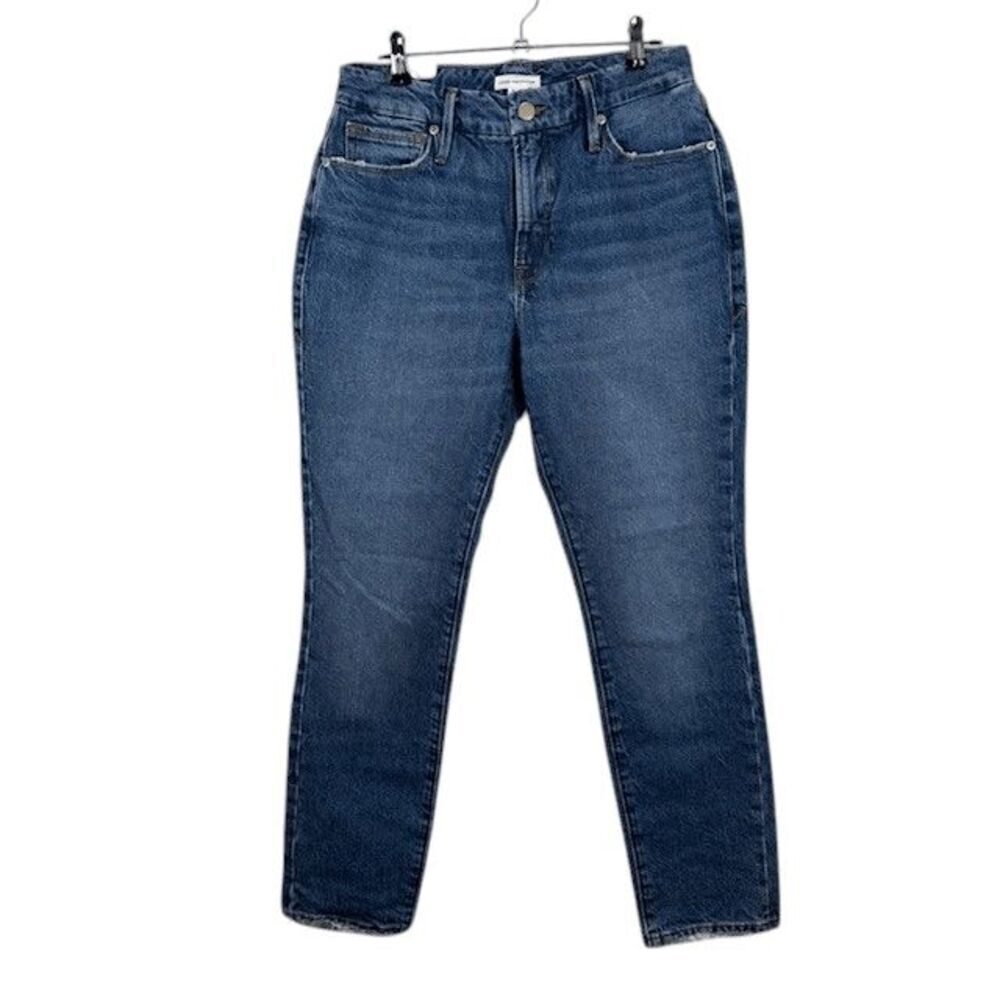 NWT‎ Good American Good Classic Baby Step Jeans Blue844 Stretch Size 2/ 26
